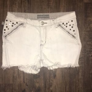 White Jean Shorts